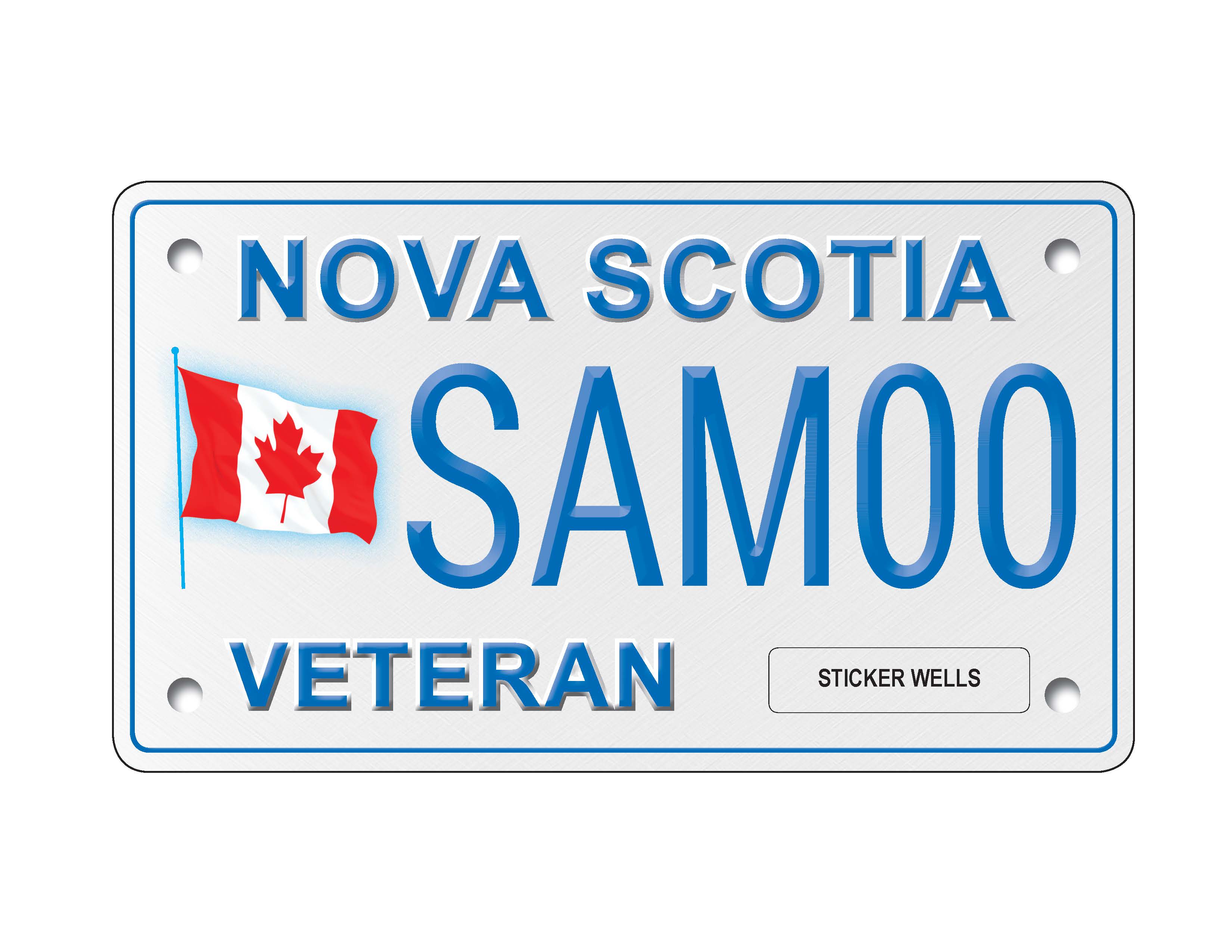 Veteran's motorcycle number plate image