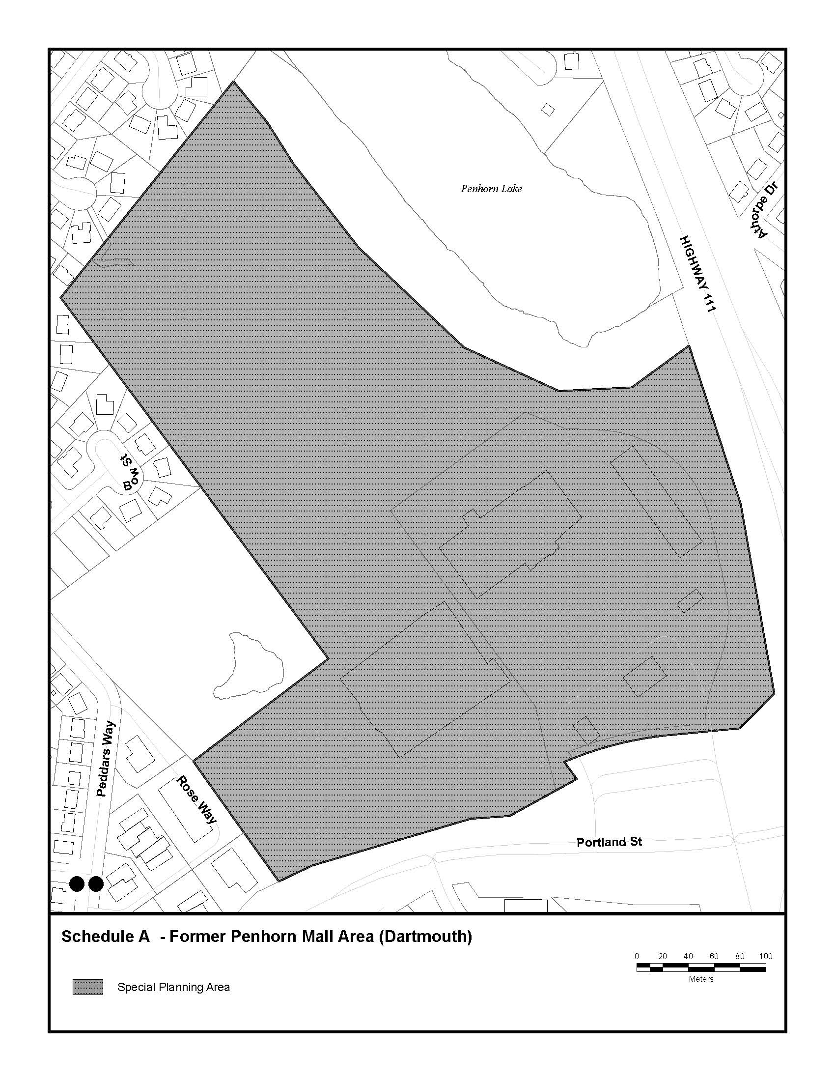Map of Former Penhorn Mall Special Planning Area