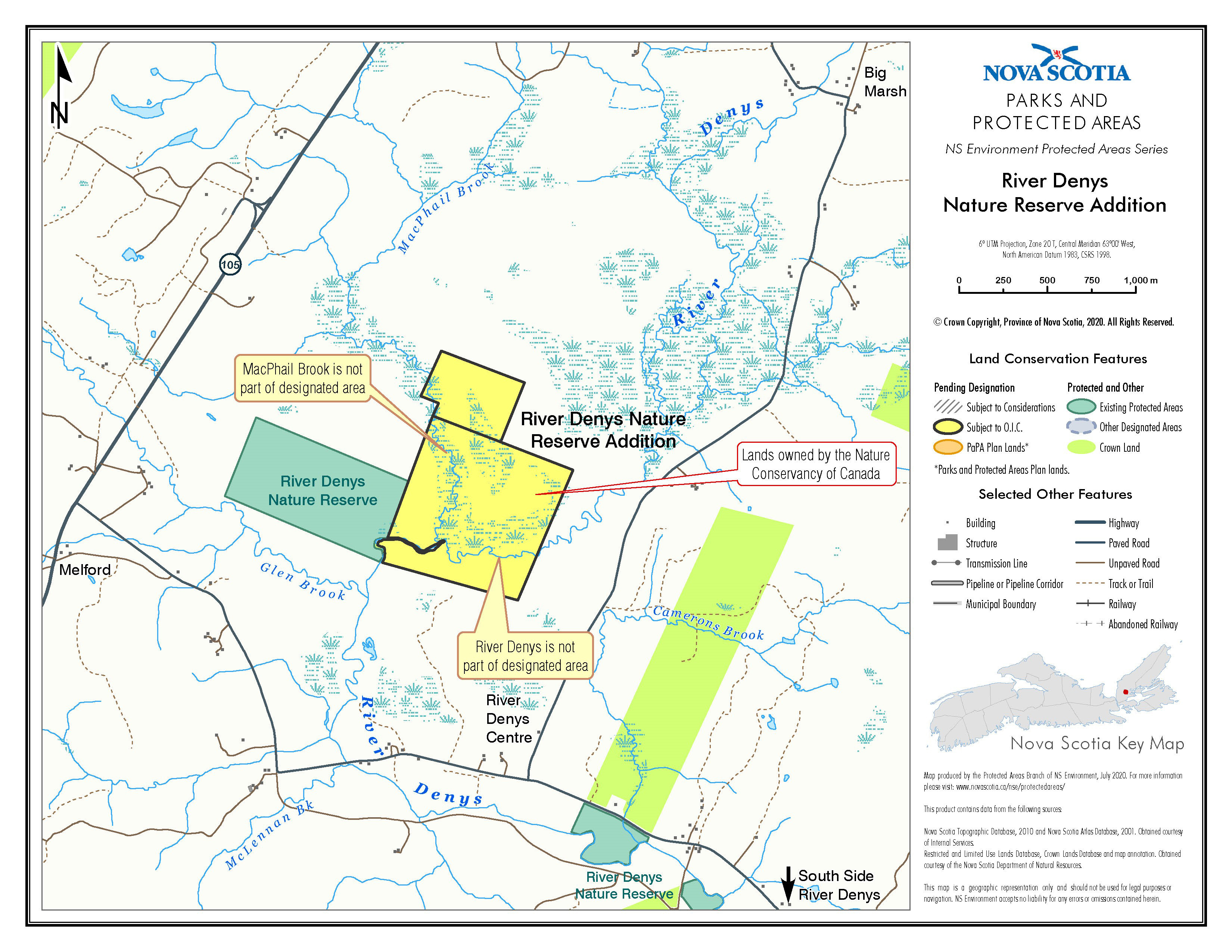 Appendix B - Map of Addition to River Denys Nature Reserve (N.S. Reg. 158/2020)