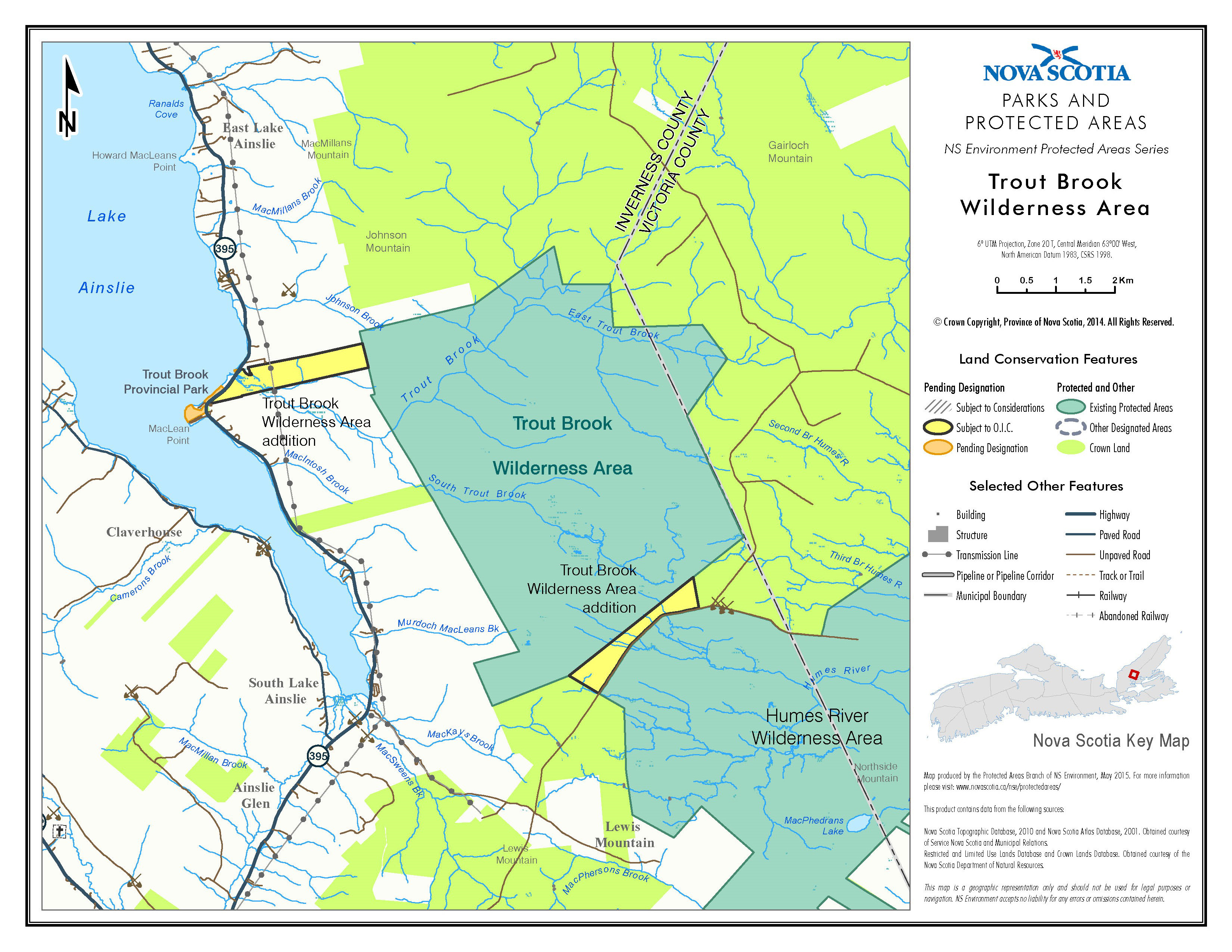 Graphic showing map of approximate boundaries of addition to Trout Brook Wilderness Area