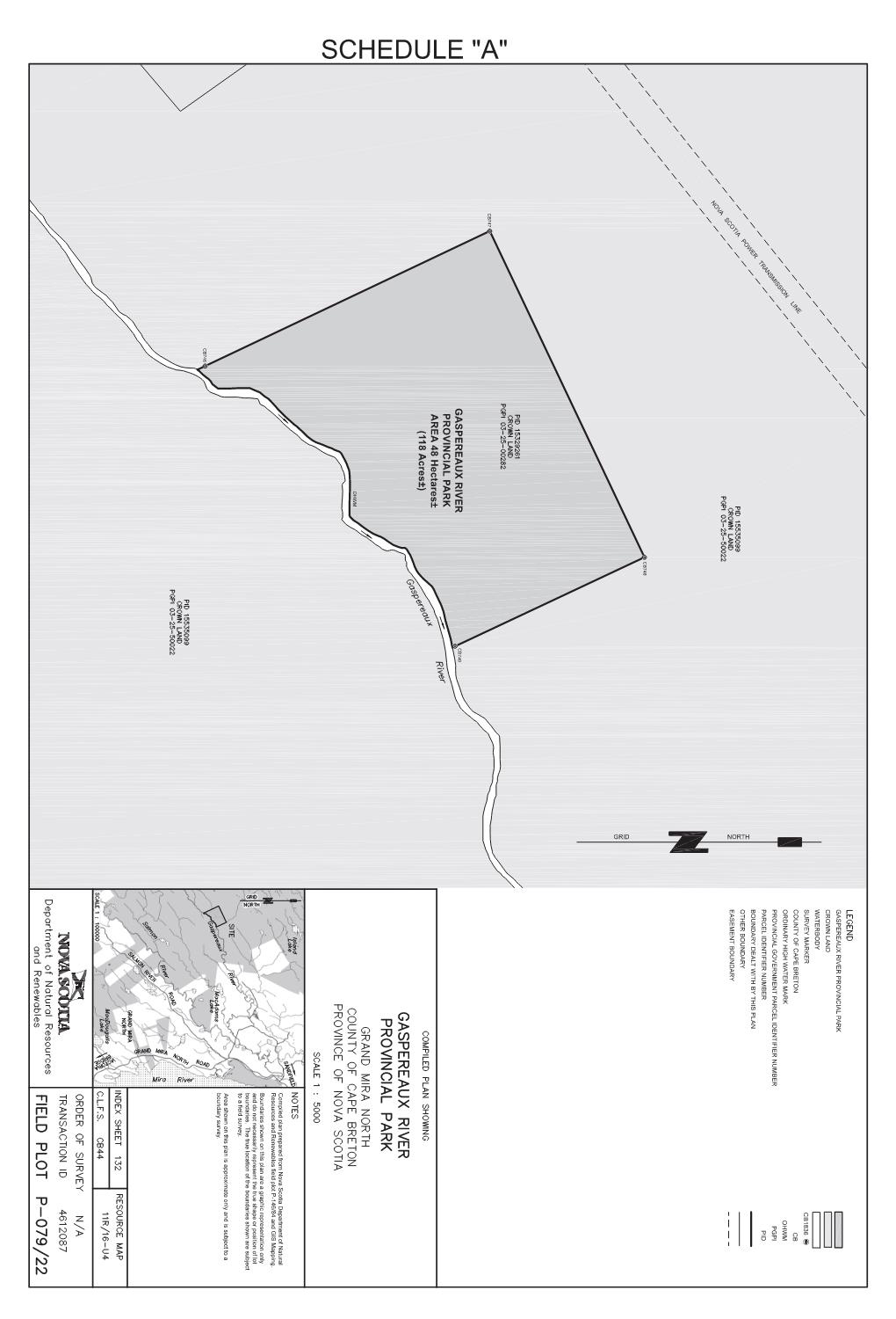 Graphic showing map of Gaspereaux River Provincial Park