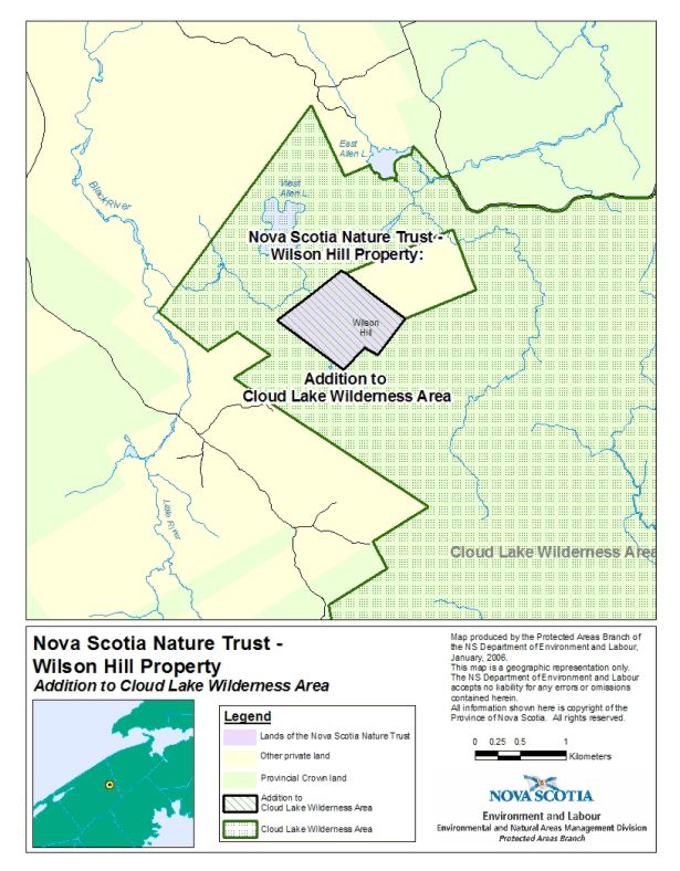 Map of 2006 addition to Cloud Lake Wilderness Area