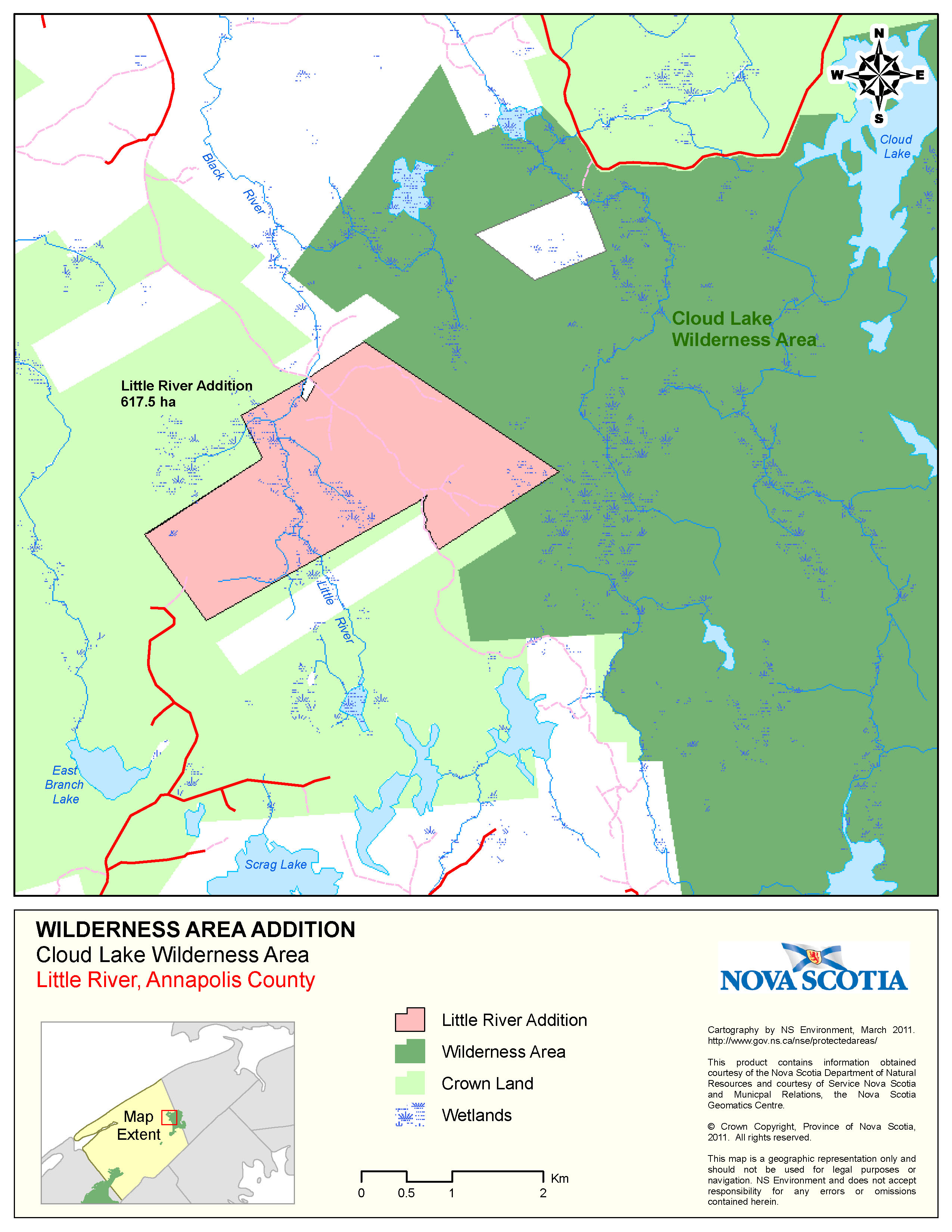 Map of 2012 addition to Cloud Lake Wilderness Area