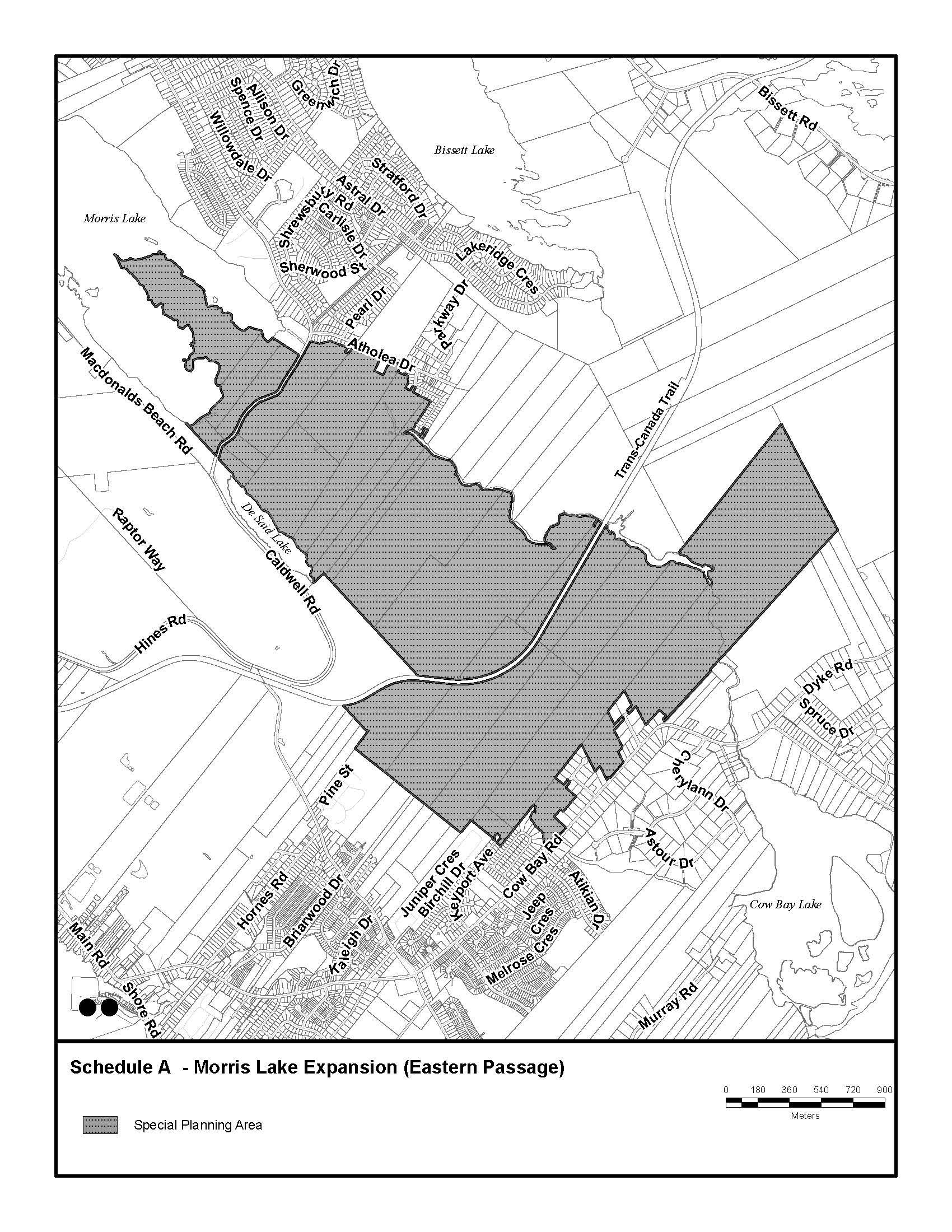 Map of Morris Lake Expansion Special Planning Area