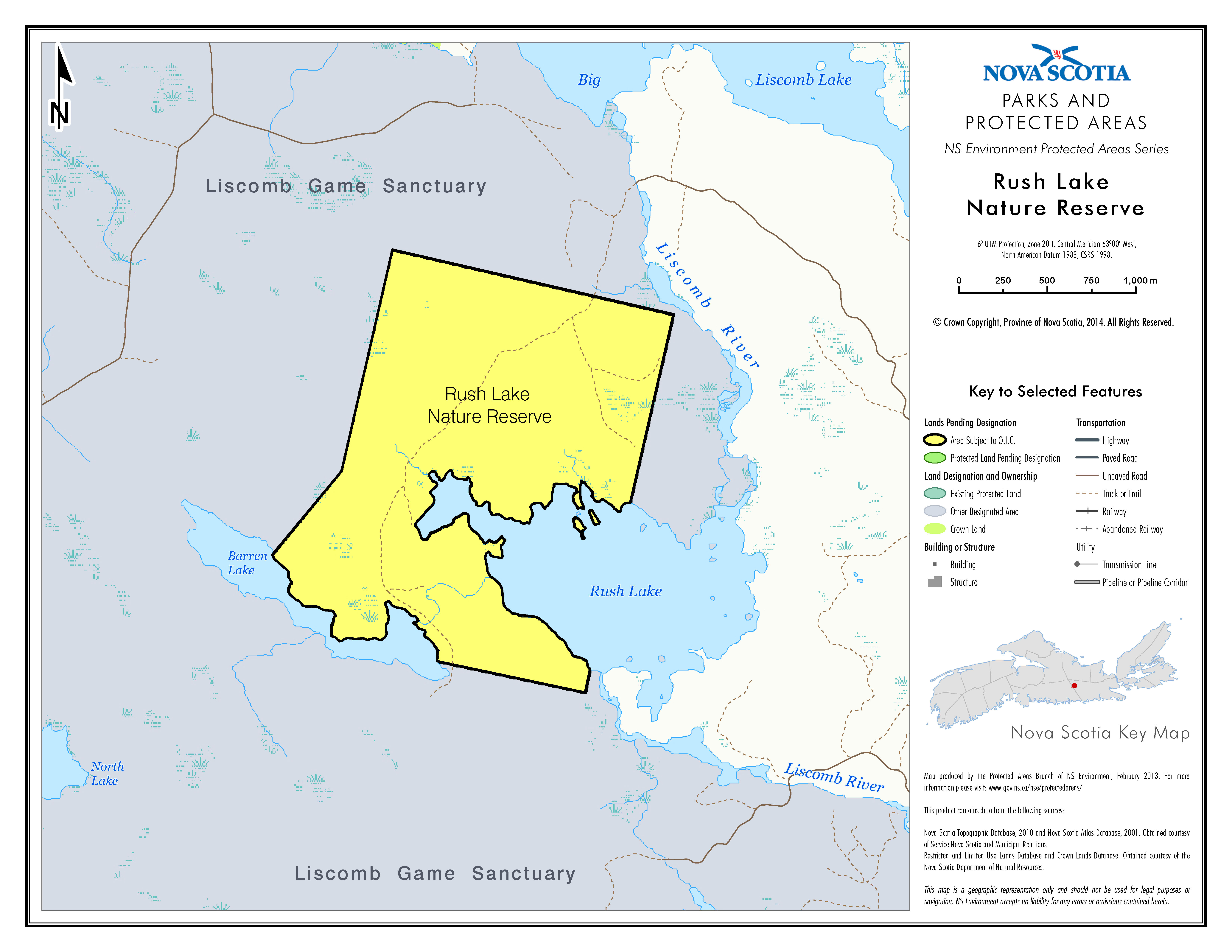 Map of Rush Lake Nature Reserve