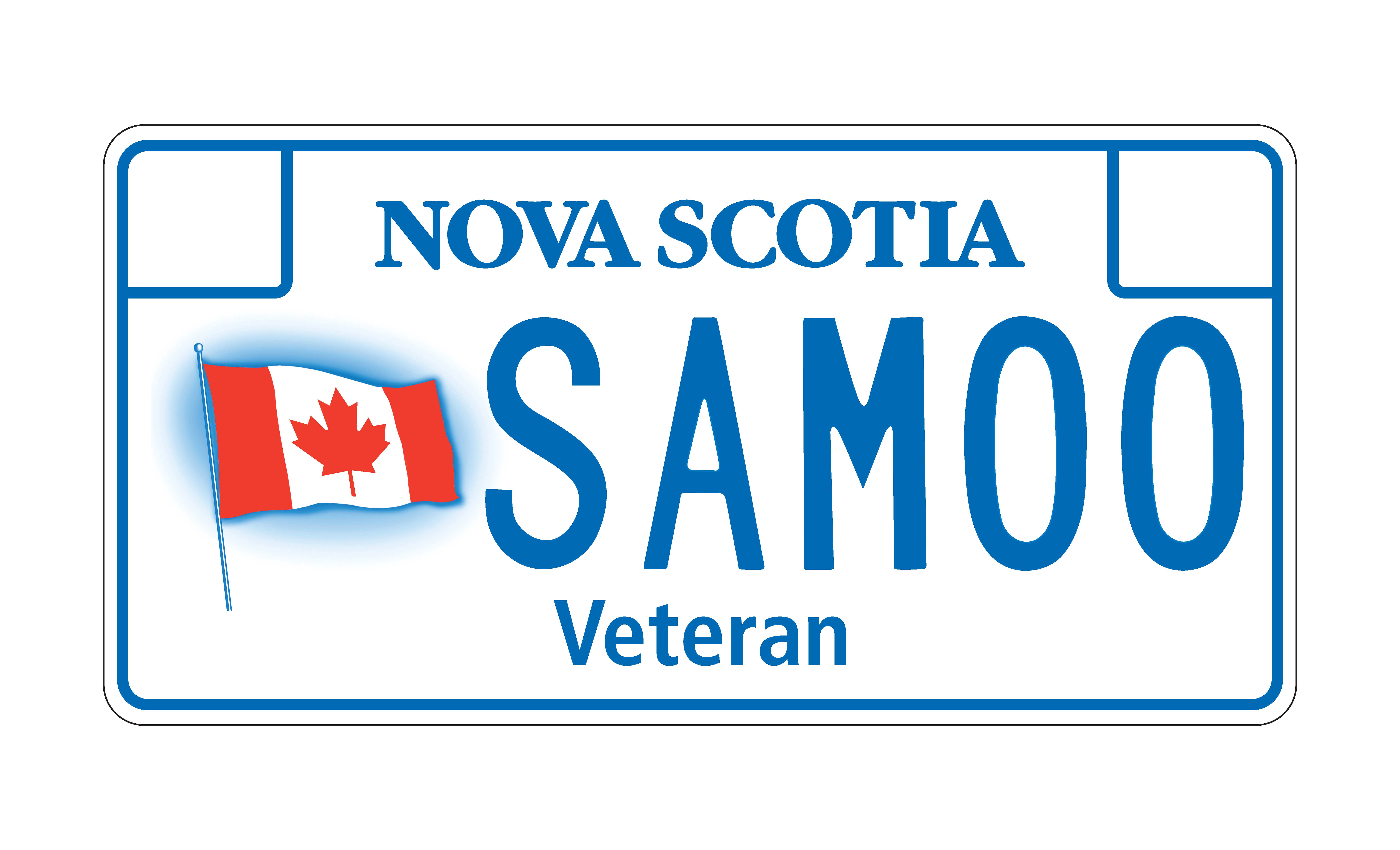 Veteran's number plate image