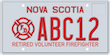Retired Volunteer Firefighter Licence Plate